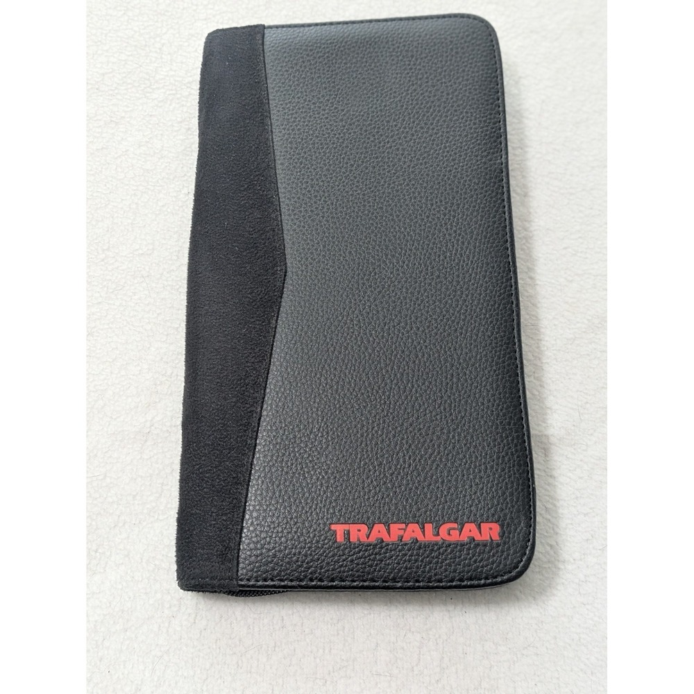 Trafalgar Zip Around Passport‎ Wallet Travel Case Black 9.5"x5.5"
